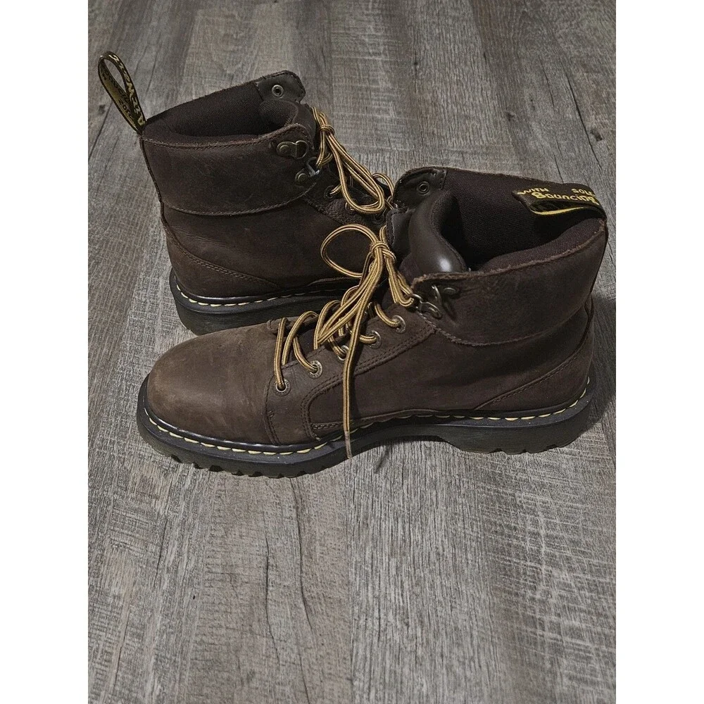 Dr Doc Martens Boots Mens 12 Womens 13 Nashville Lace Ankle Boot Brown Leather